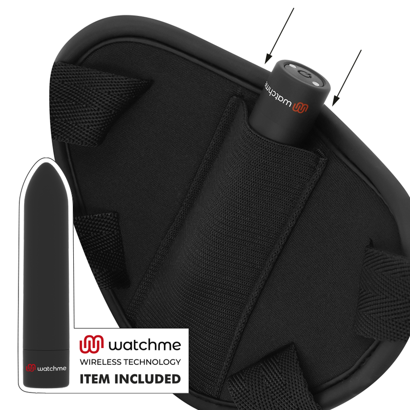 FETISH SUBMISSIVE CYBER STRAP - ARNÉS CON DILDO Y BALA CONTROL REMOTO TECNOLOGÍA WATCHME S