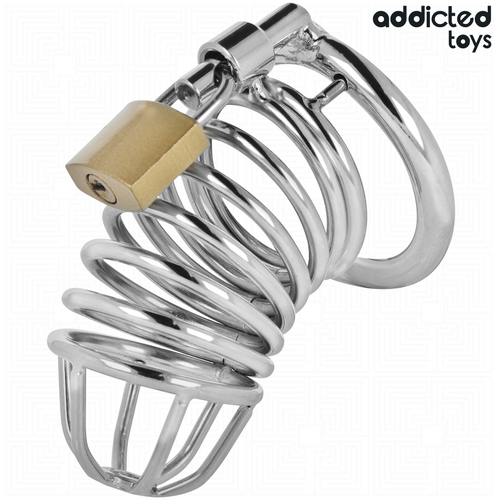 ADDICTED TOYS LOCKED - IRON CELL JAULA PARA PENE DE METAL 5 CM TALLA L