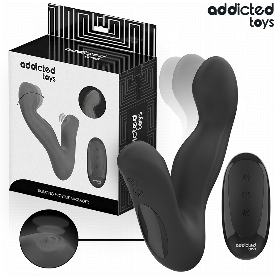 ADDICTED TOYS - MASAJEADOR PROSTÁTICO OSCILANTE CON MODO PULSACIONES CONTROL REMOTO