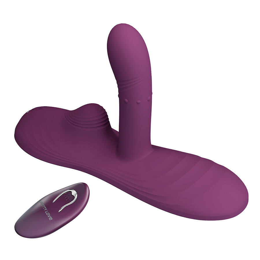 PRETTY LOVE - LUKA SIT-DOWN VIBRADOR CON EFECTO CALOR Y CONTROL REMOTO