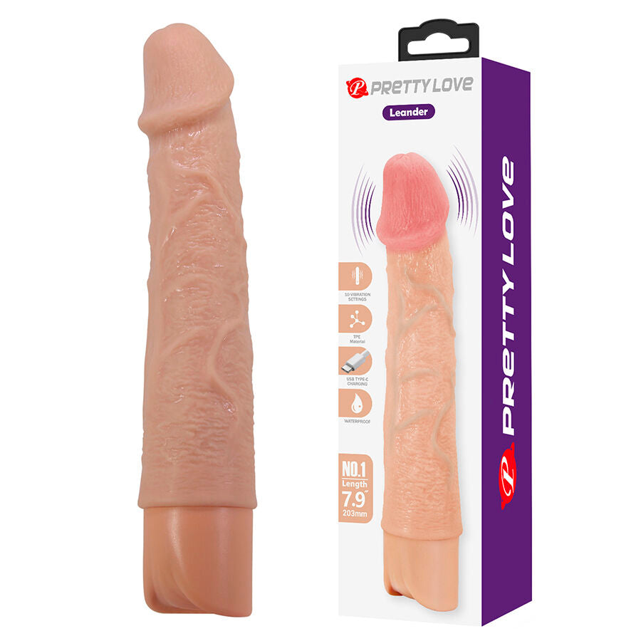 PRETTY LOVE - LEANDER VIBRADOR REALÍSTICO FLEXIBLE