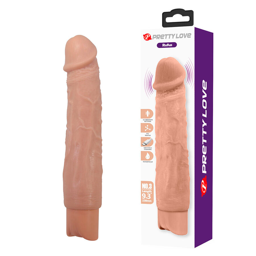 PRETTY LOVE - RUFUS VIBRADOR REALÍSTICO FLEXIBLE