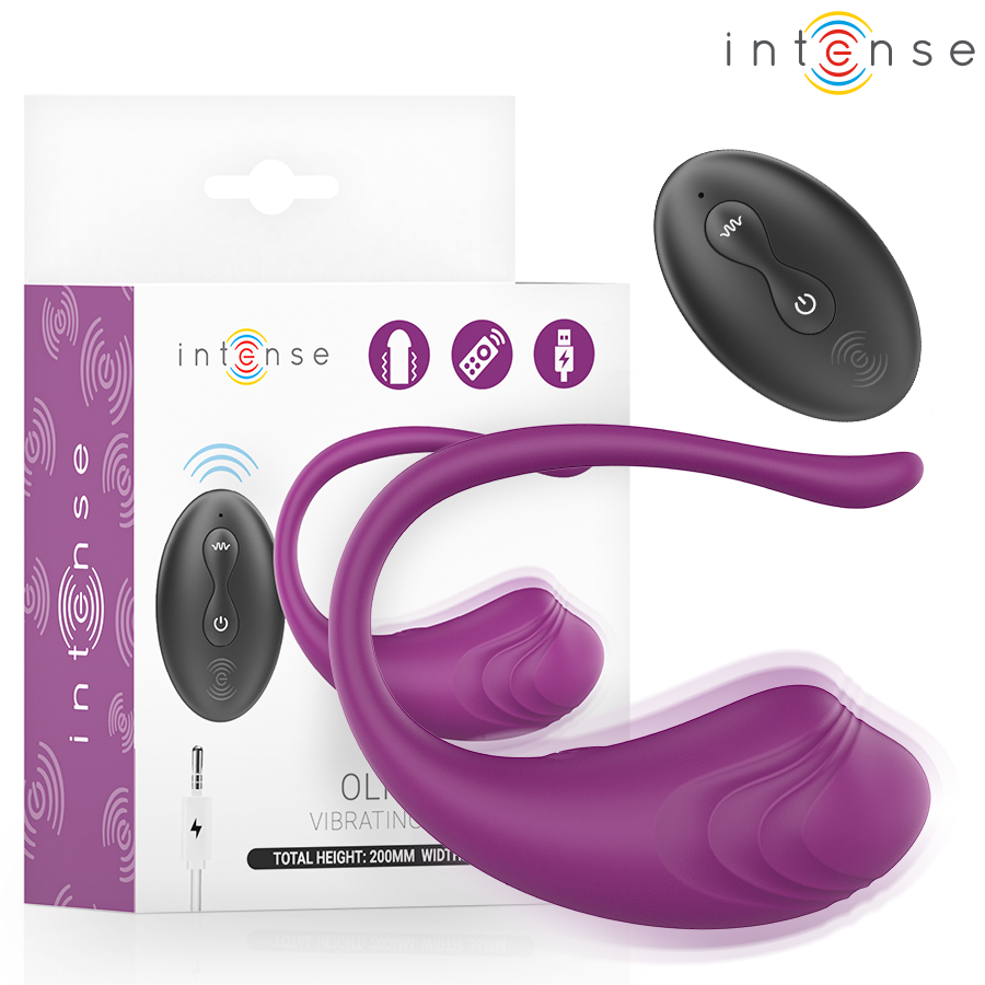INTENSE - OLIVIA HUEVO VIBRADOR MORADO CONTROL REMOTO