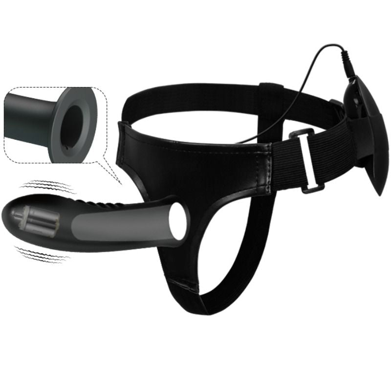 PRETTY LOVE - MYRON STRAP ON CON VIBRACIÓN Y DILDO HUECO